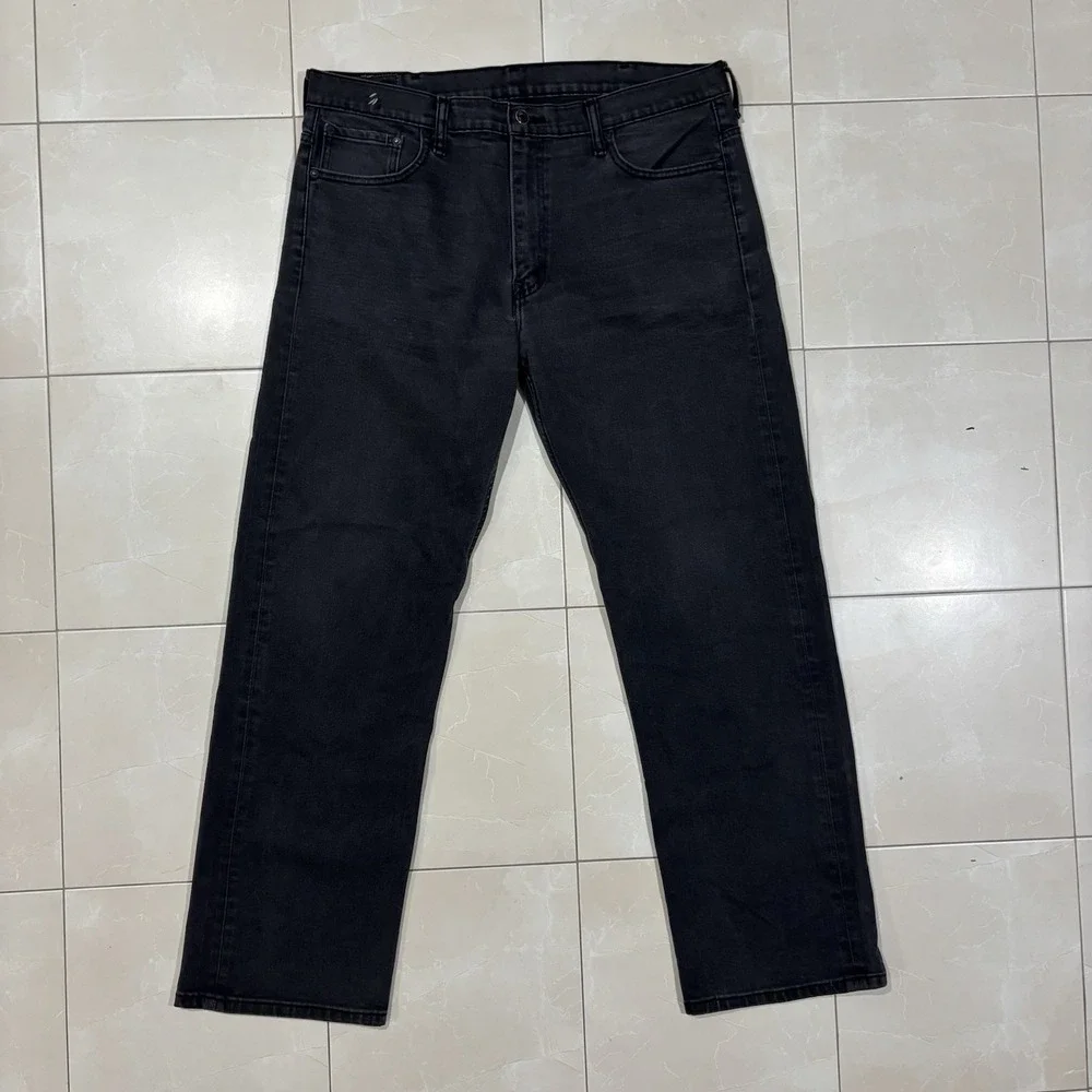 Levis 569 Jeans Loose Straight 38x34 Baggy Dark Wash Black Denim Skater Y2K
